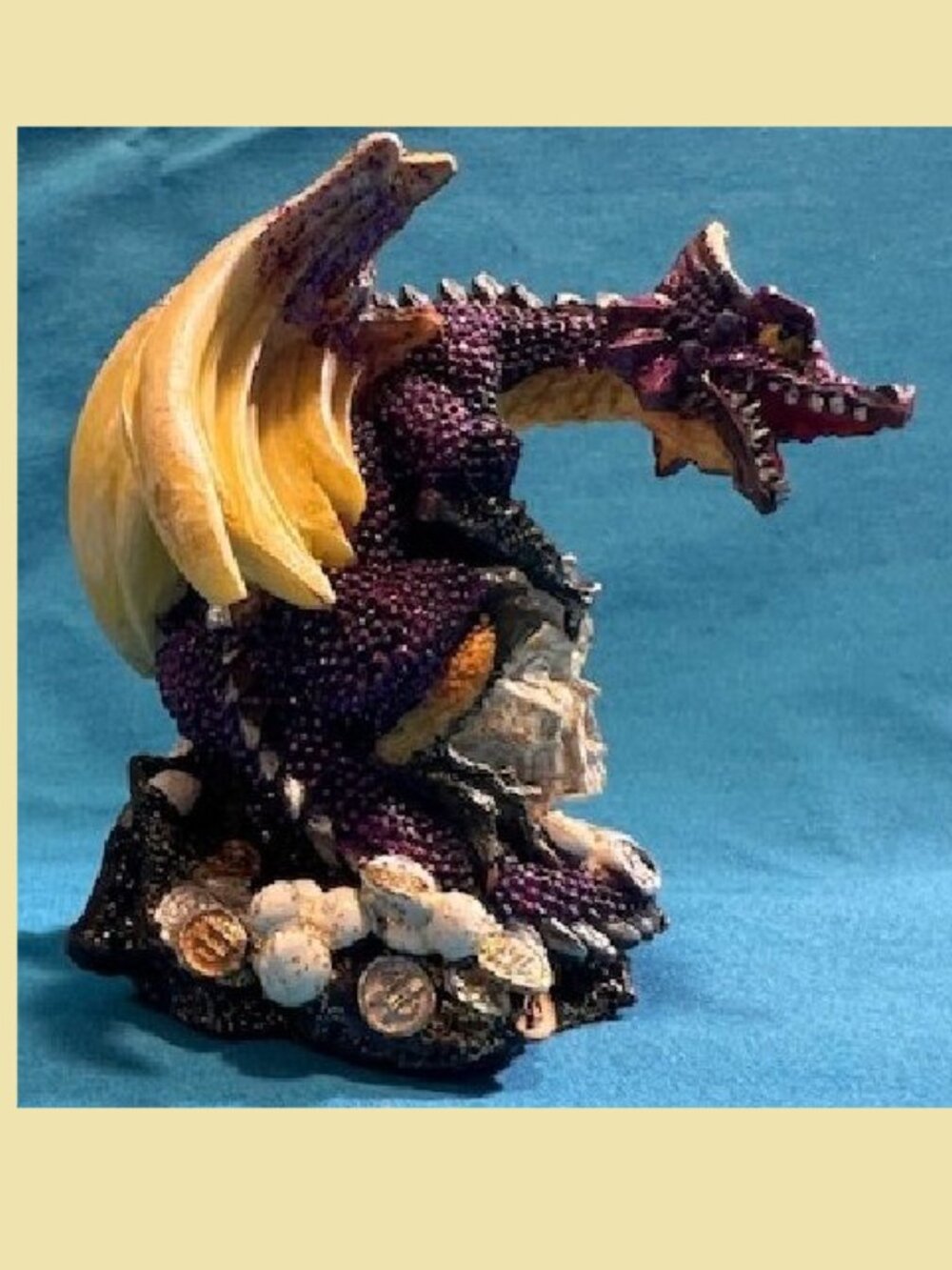 Purple Miniature Dragon Figurine 3 1/2" tall Purple Medieval Fantasy 0154-PDK95